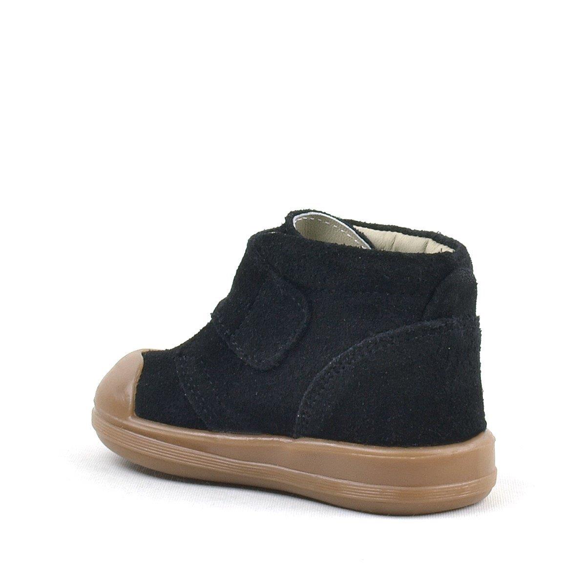 Rakerplus Yoohoo Hakiki Deri Siyah Cırtlı Unisex Bebek Bot
