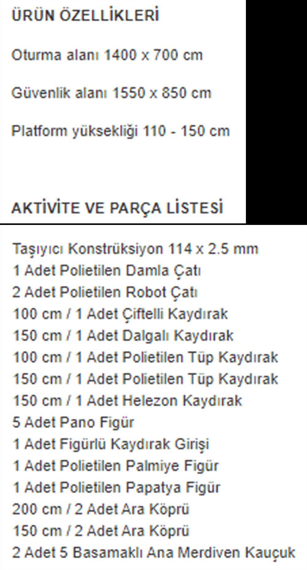 Metal Çocuk Oyun Parkı 