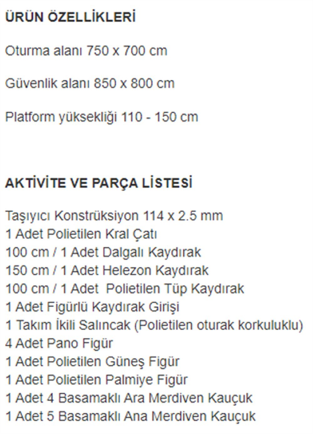 Metal Çocuk Oyun Parkı 