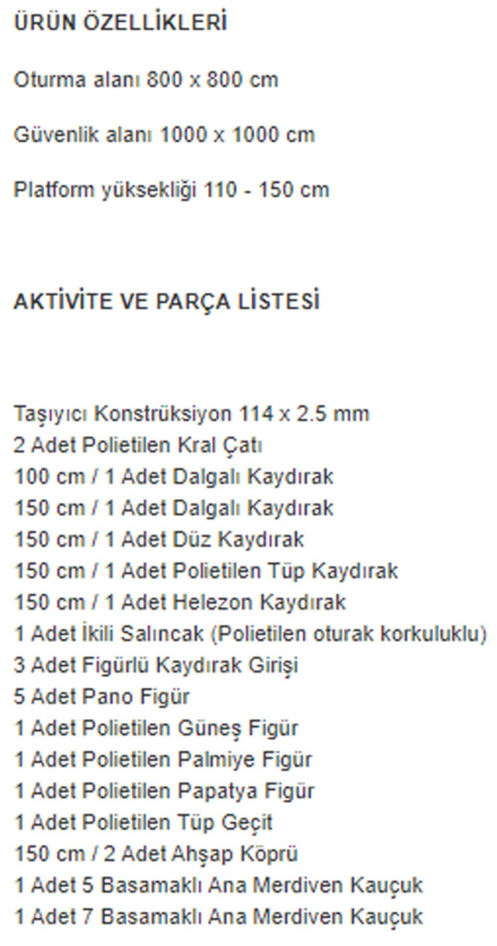 Metal Çocuk Oyun Parkı 