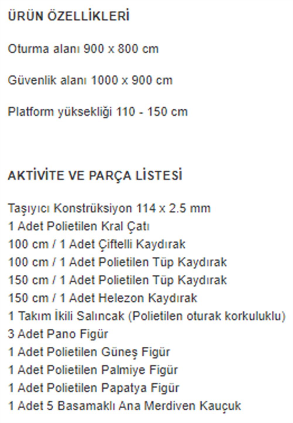 Metal Çocuk Oyun Parkı 