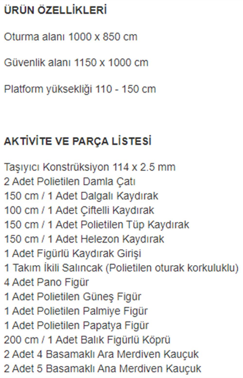 Metal Çocuk Oyun Parkı 