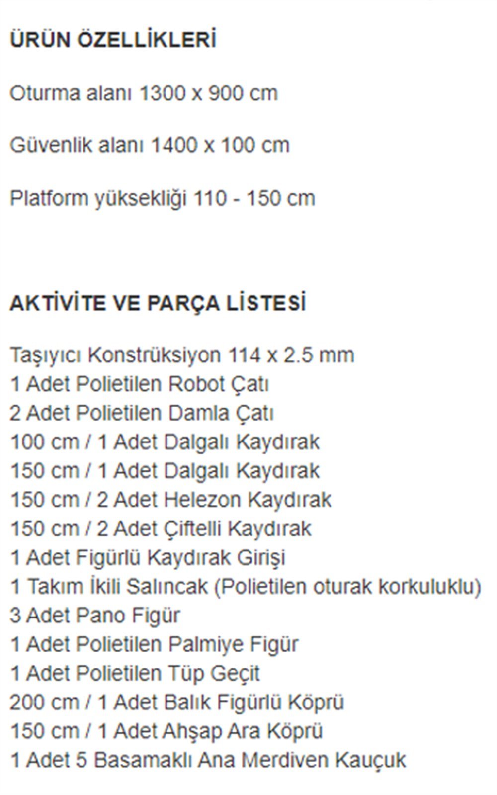 Metal Çocuk Oyun Parkı 