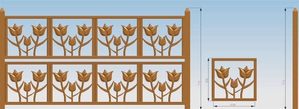 Plastik Ferforje Çit Takımı