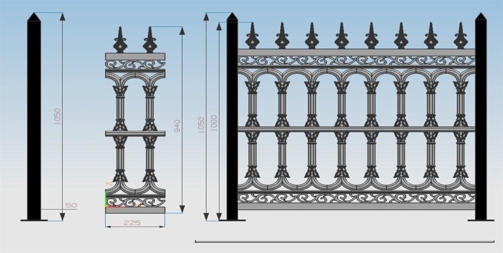 Plastik Ferforje Çit Takımı