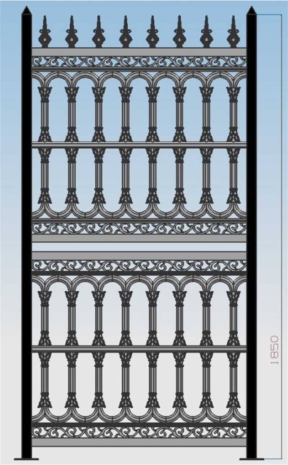 Plastik Ferforje Çit Takımı