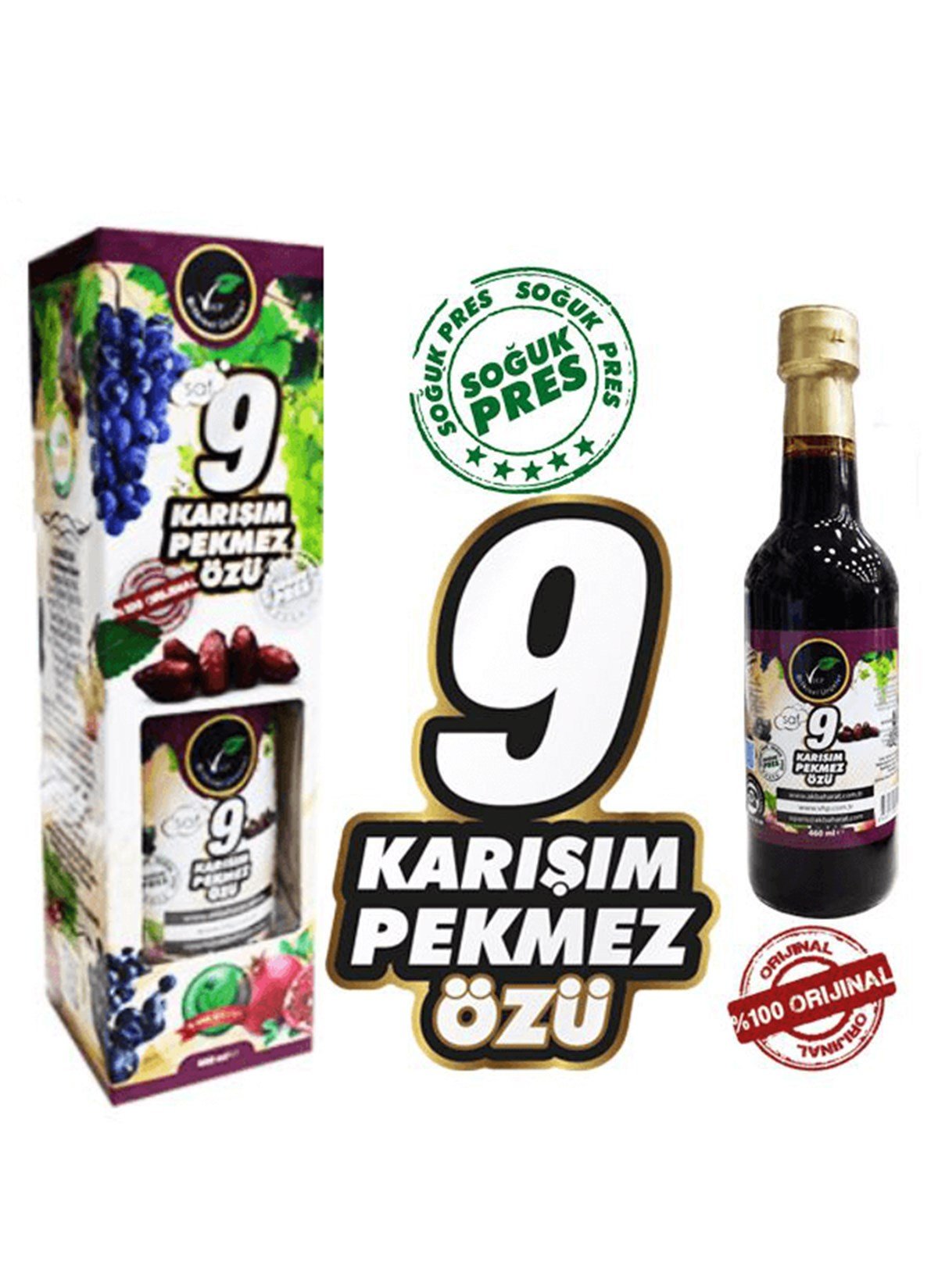 9 Karışım Pekmez Özü - Soğuk Pres