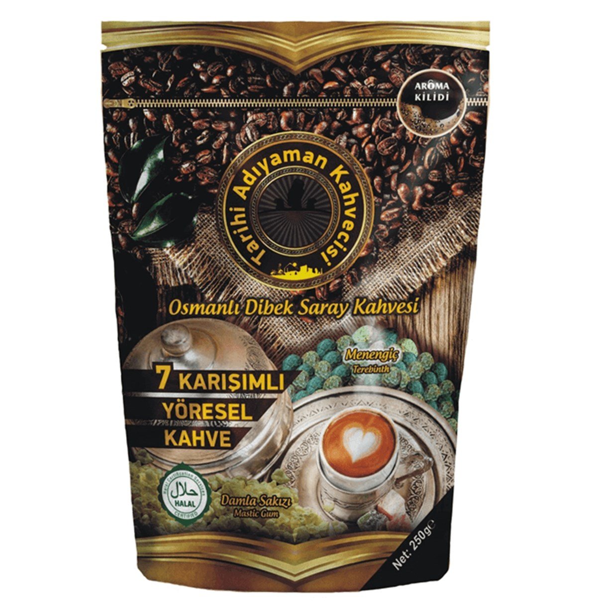 Adıyaman Kahvecisi Damla Sakızlı Türk Kahvesi - 250 Gr