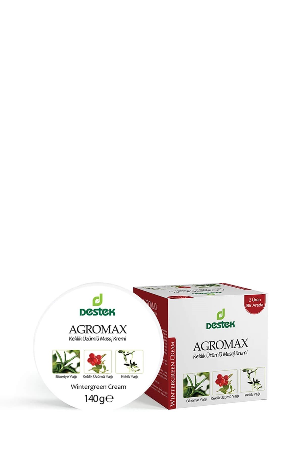 Destek Agromax Keklik Üzümlü Masaj Kremi 185 Gr