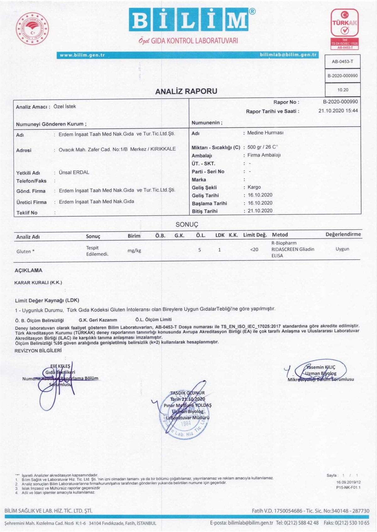 Glutensiz Medine Hurması - 250 Gr