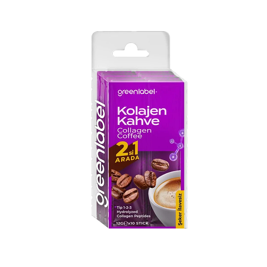 Green Label Kolajen Kahve 10 x 12 gr