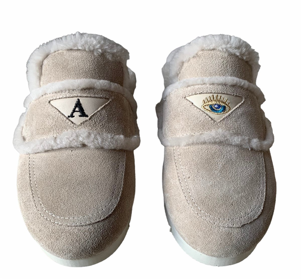 LOU LOU SHEARLING MULE OAT MILK