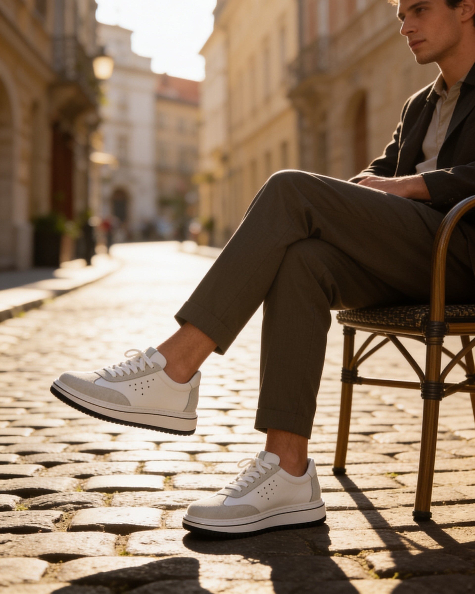  Hnt  1882 Premium Beyaz   İçi Dışı Hakiki Deri Erkek Sneakers 