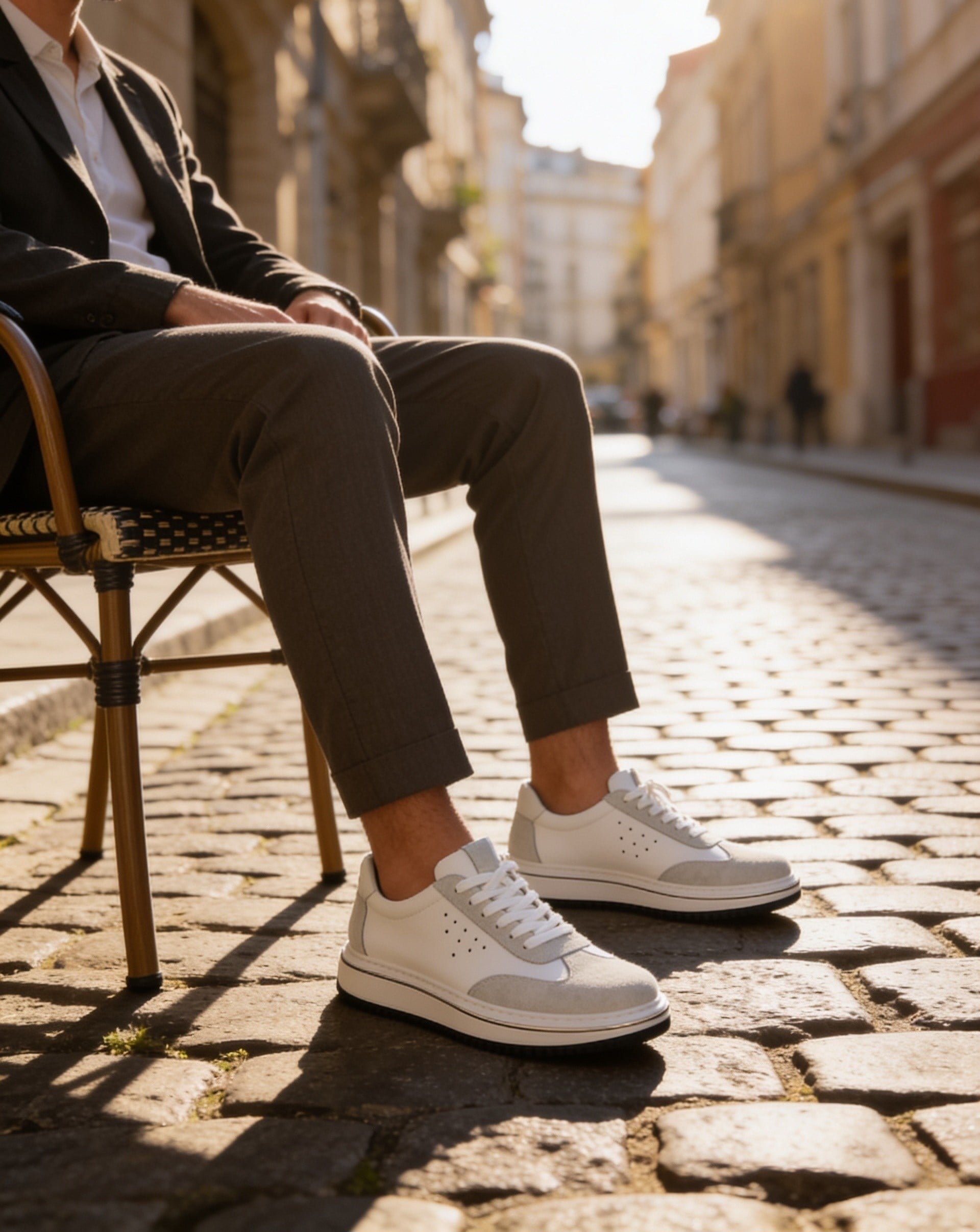  Hnt  1882 Premium Beyaz   İçi Dışı Hakiki Deri Erkek Sneakers 