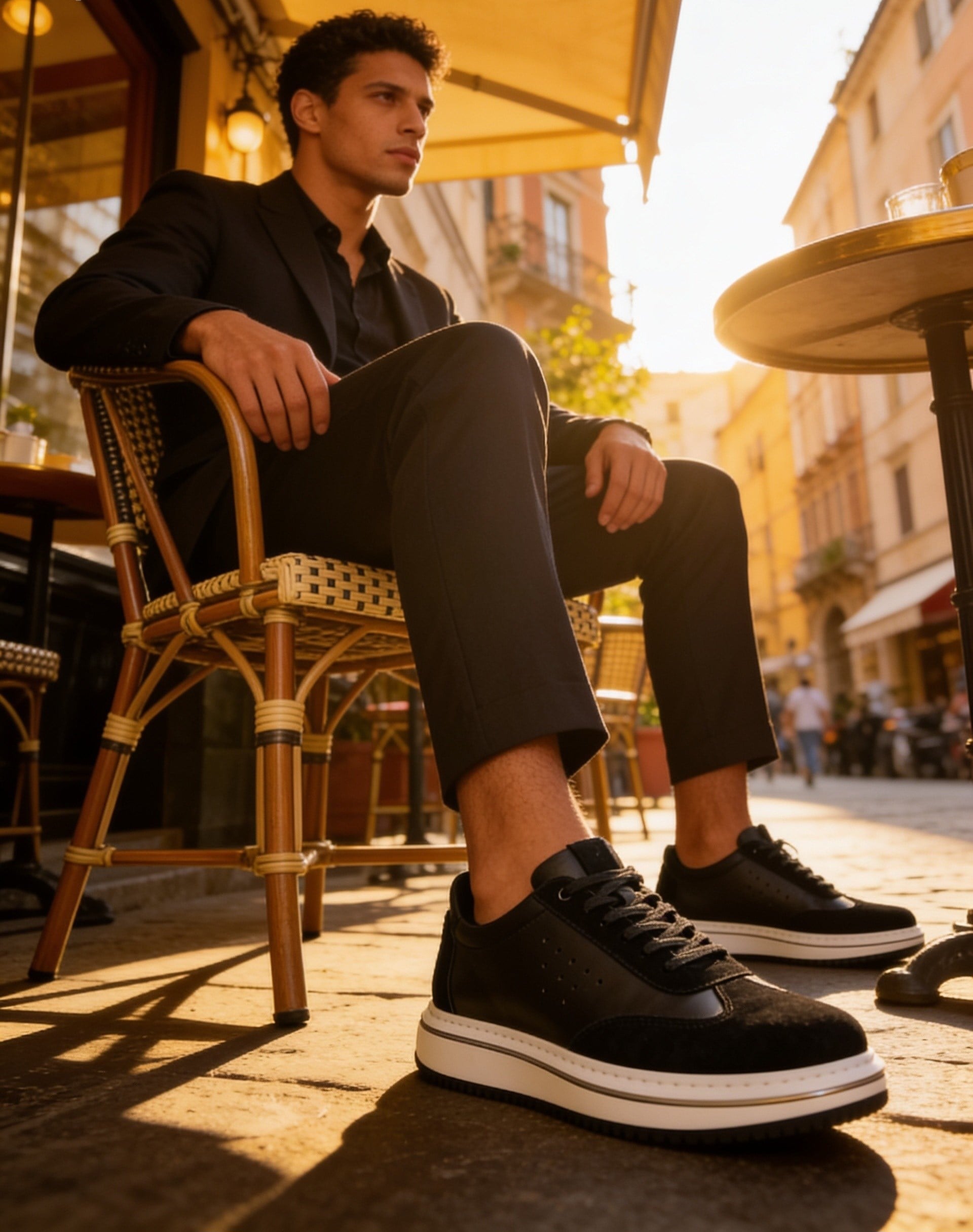  Hnt 1882 Premium Siyah Beyaz Taban  İçi Dışı Hakiki Deri Erkek Sneakers 
