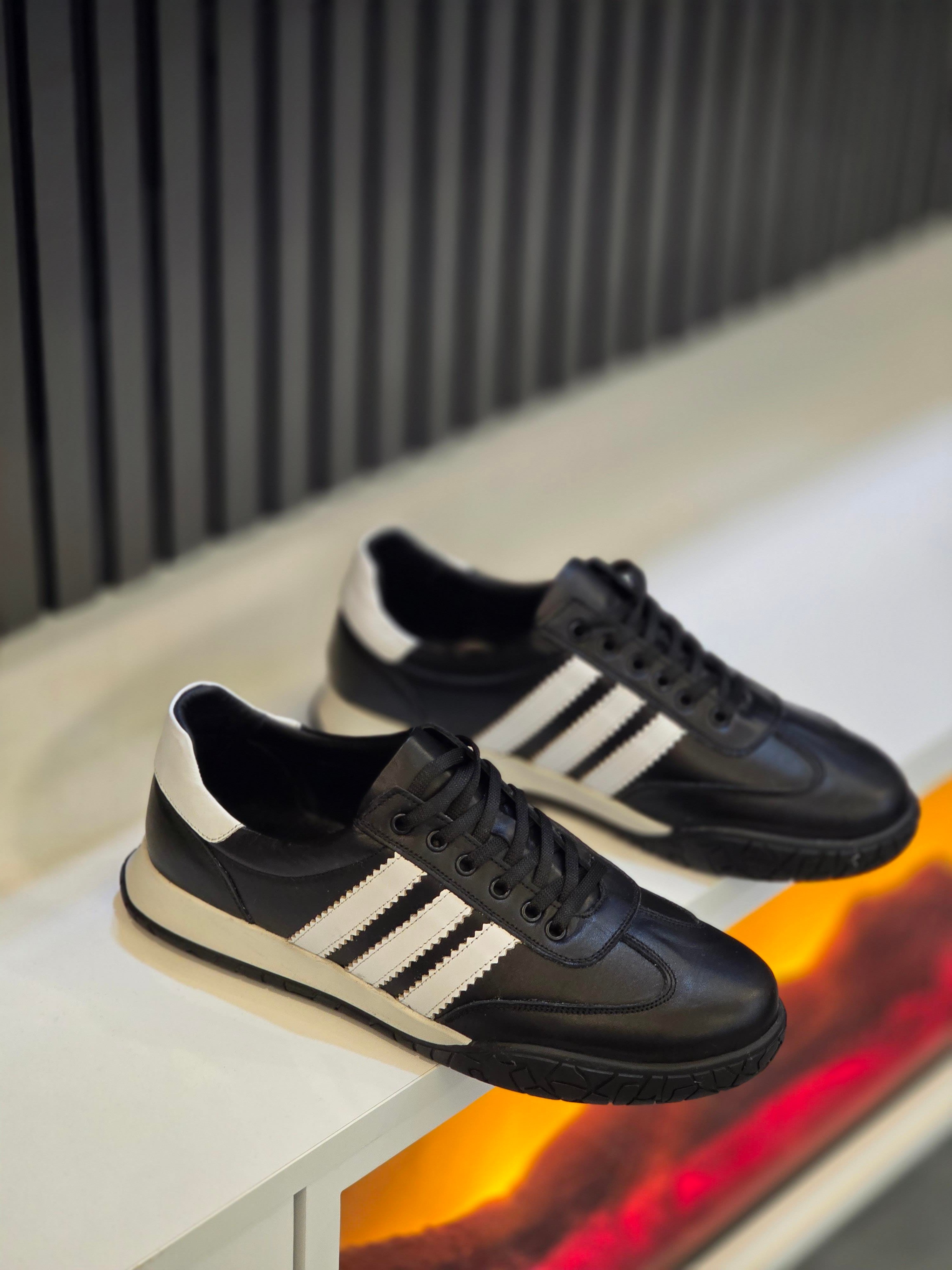  Hnt  1903  Siyah  İçi Dışı Hakiki Deri Erkek Sneakers 