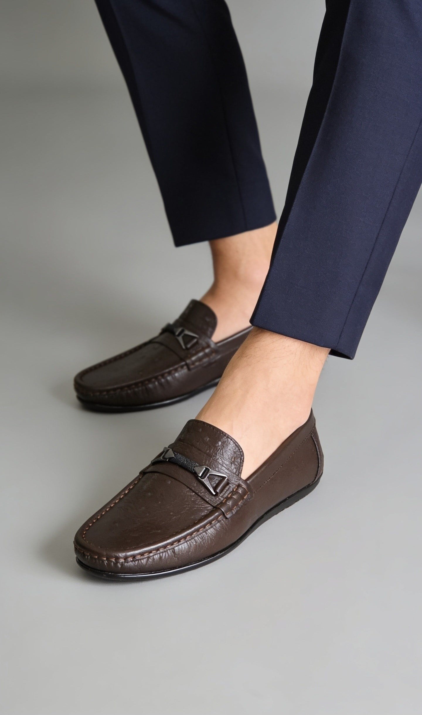 MRD 091 Loafer Tokalı Hakiki Deri Yumşak Kahverengi Rok Erkek Ayakkabısı