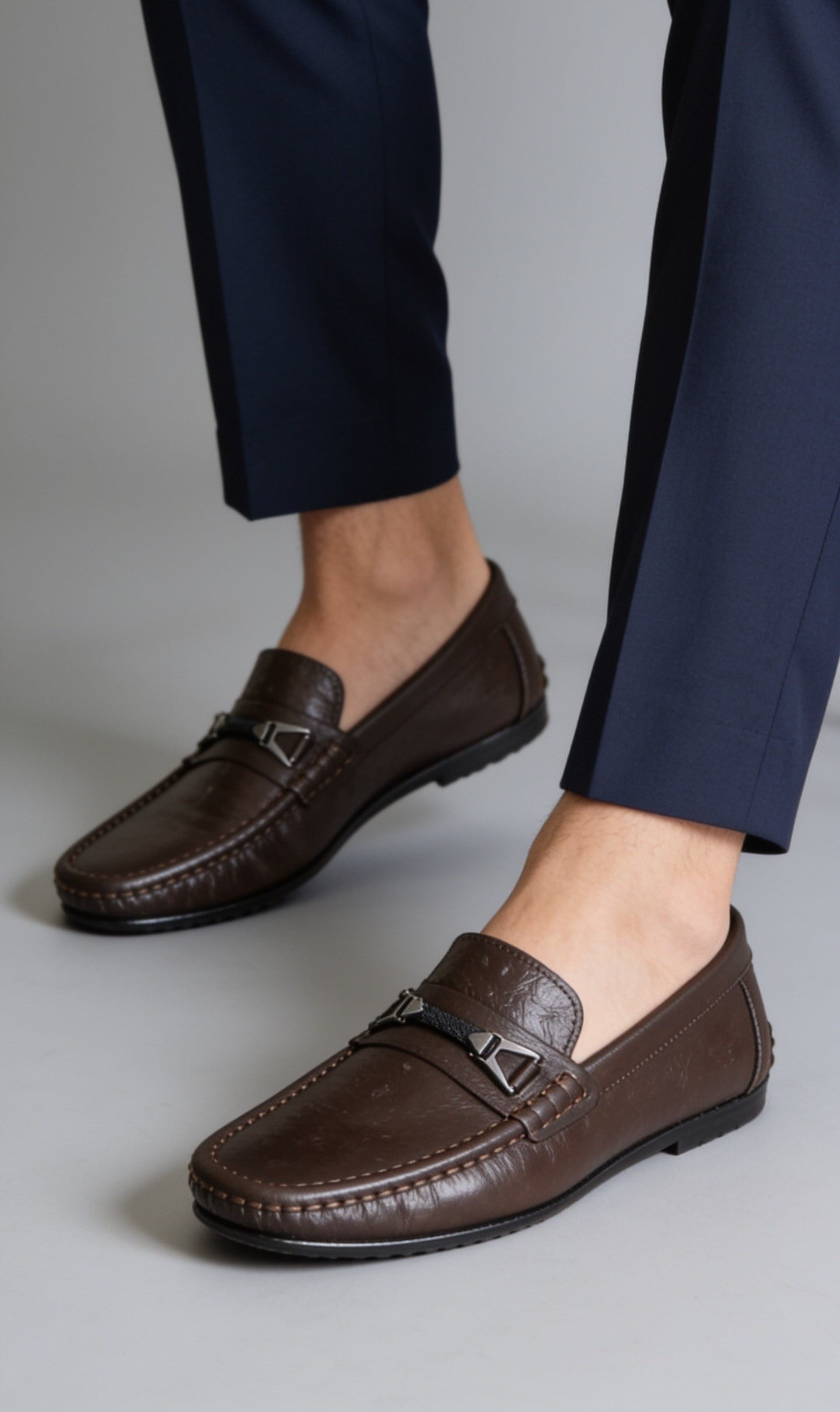 MRD 091 Loafer Tokalı Hakiki Deri Yumşak Kahverengi Rok Erkek Ayakkabısı