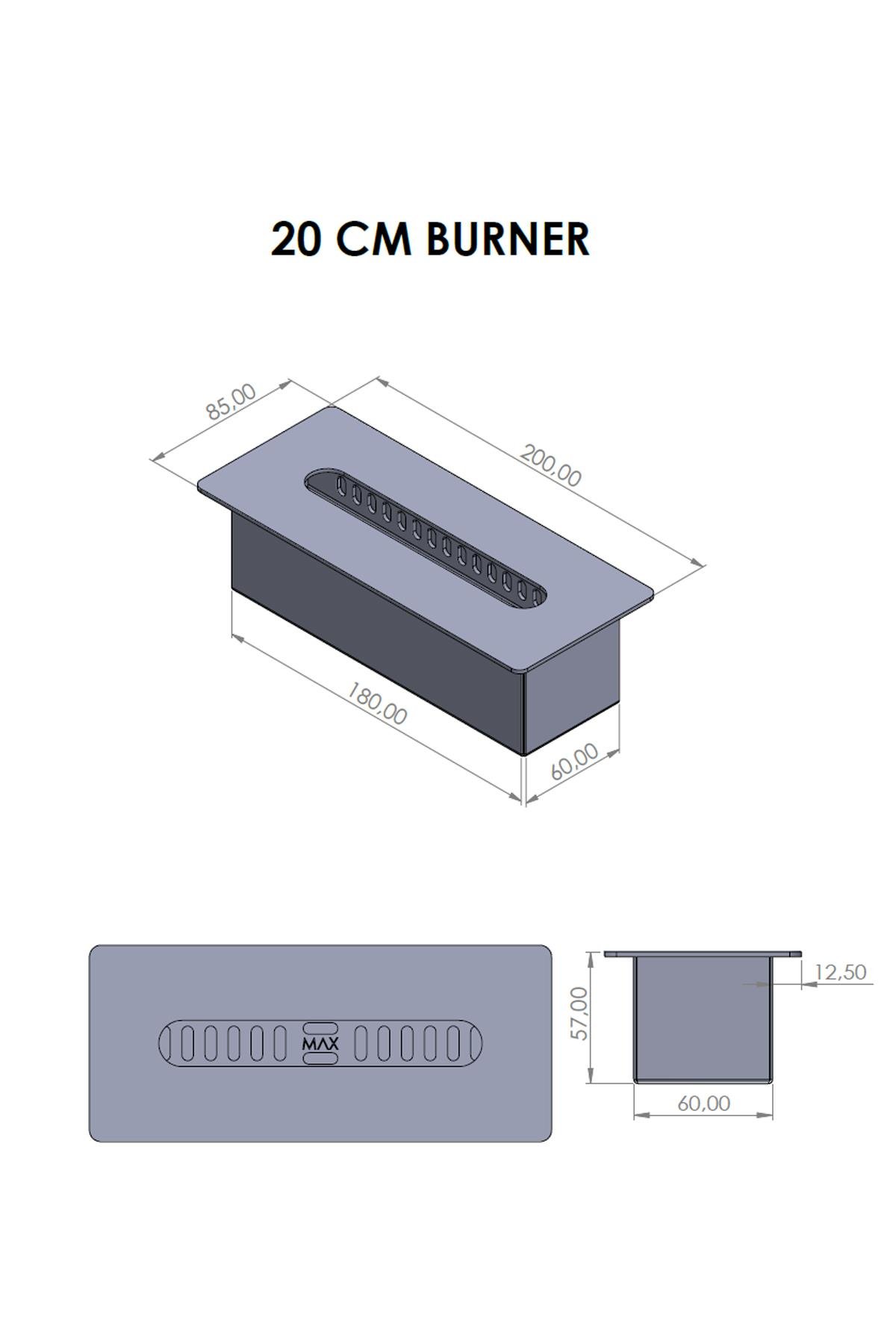 Korflame 20 Cm Burner Bacasız Şömine