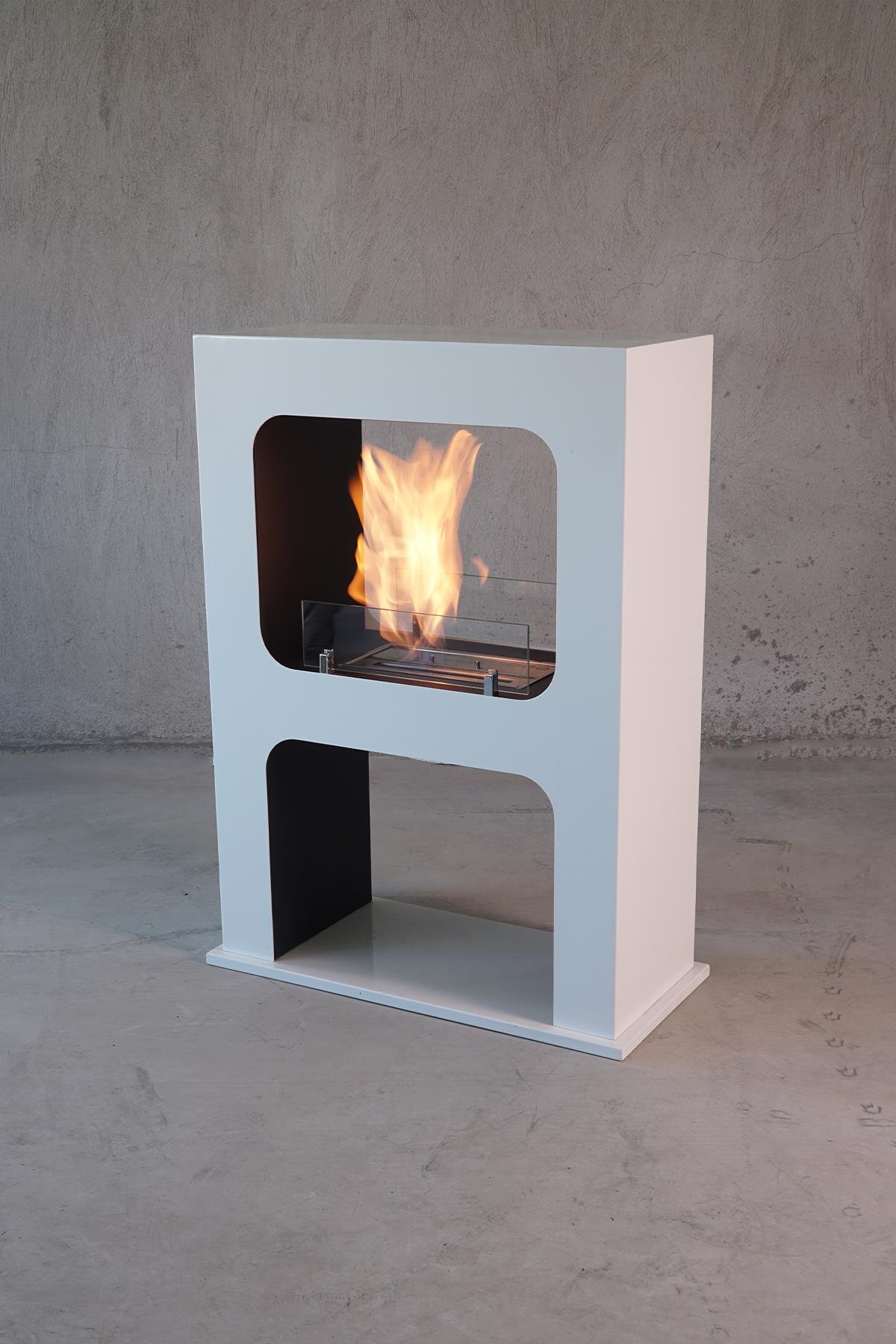 Korflame Camino White Fireplace