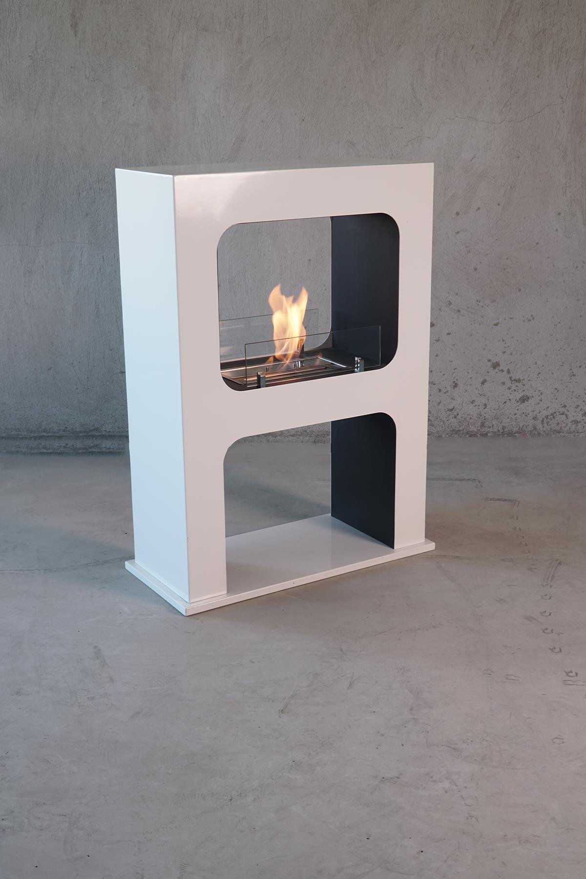 Korflame Camino White Fireplace