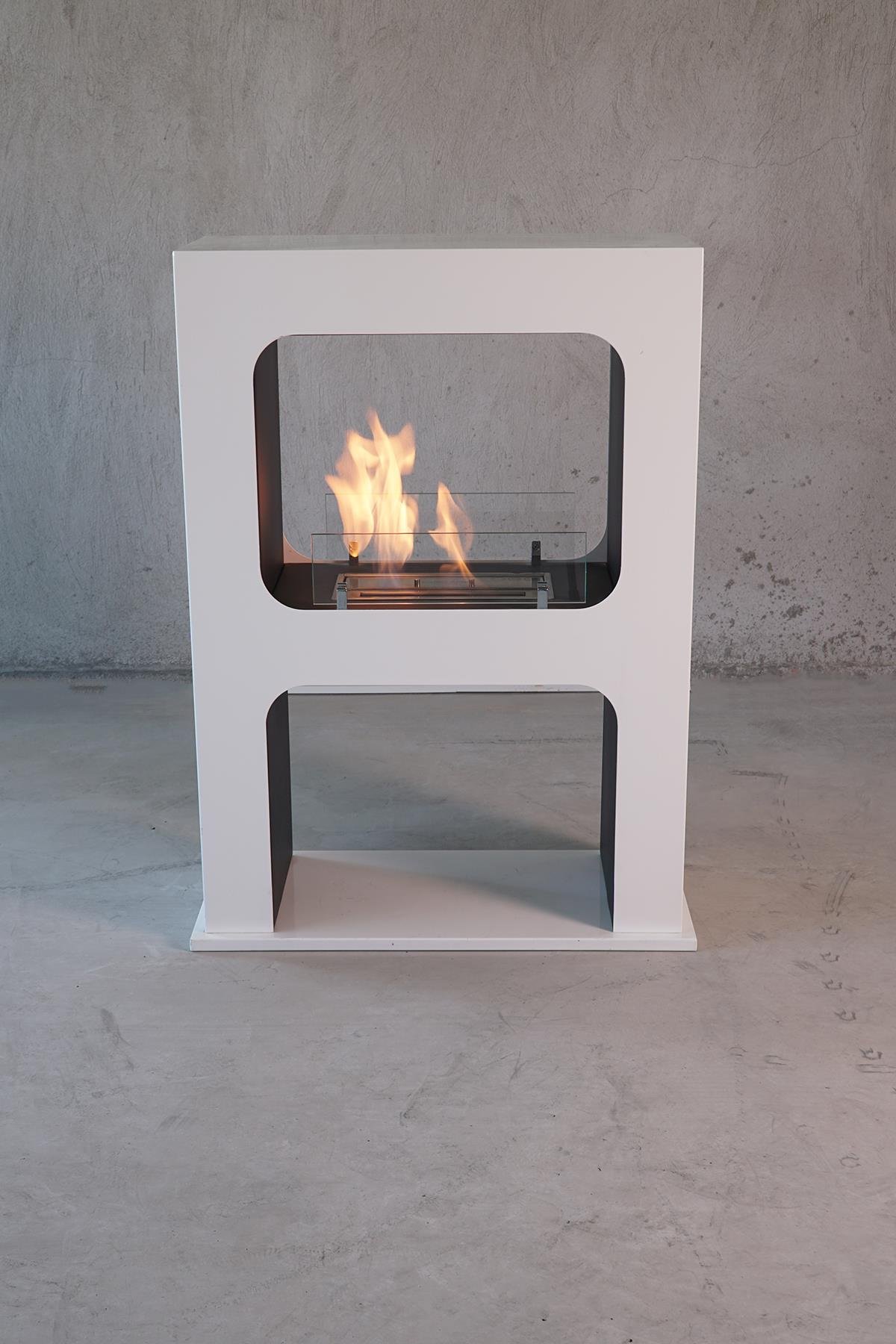 Korflame Camino White Fireplace
