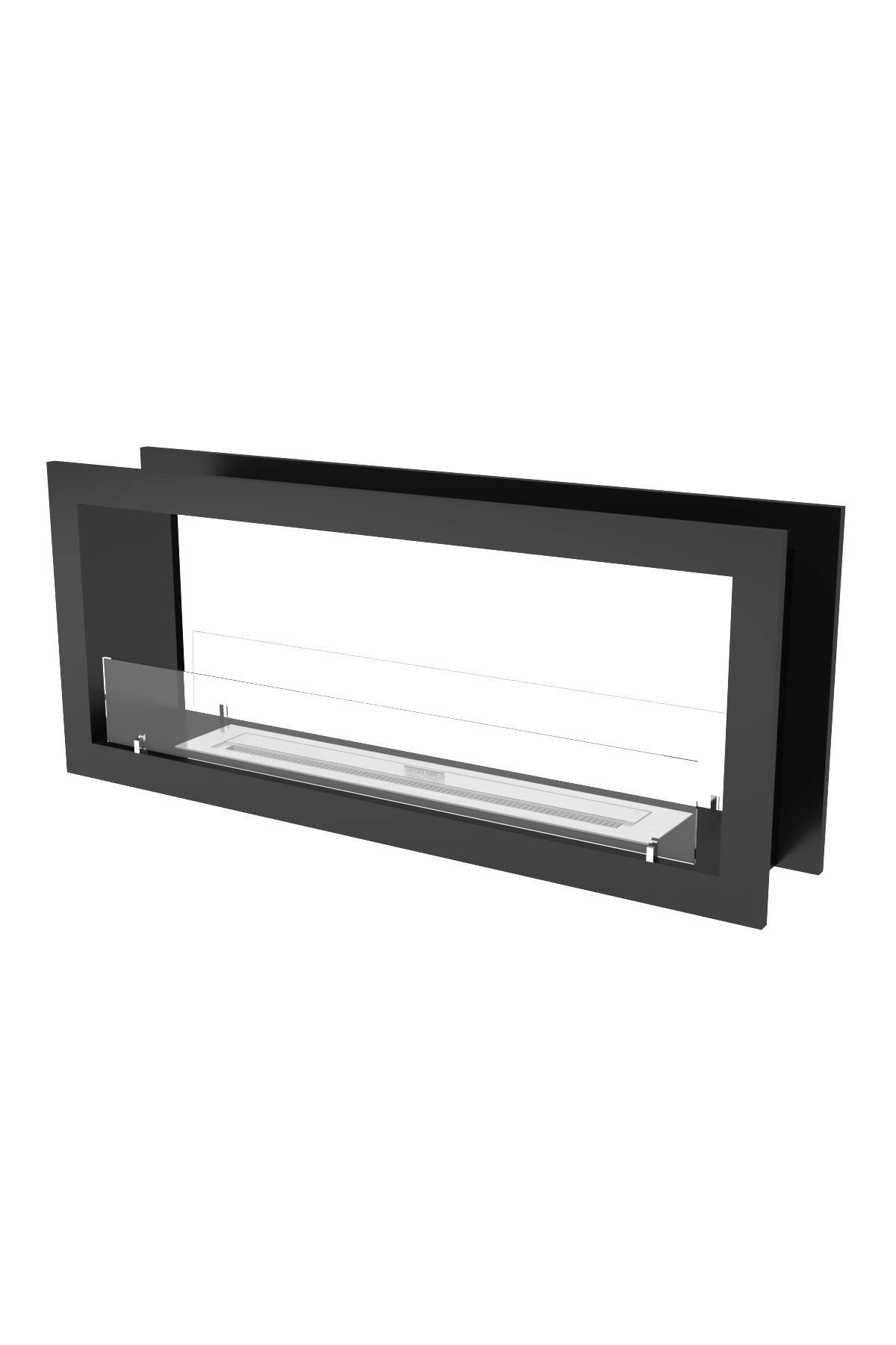 Korflame Çift Taraflı 130 Cm Bioetanol Şömine