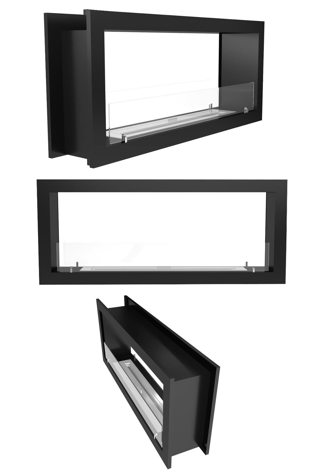 Korflame Çift Taraflı 160 Cm Bioetanol Şömine