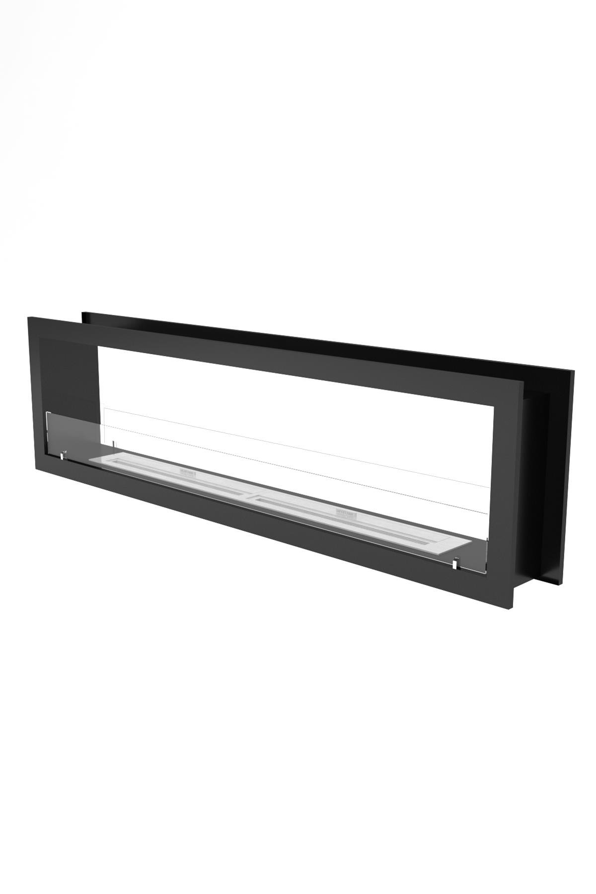 Korflame Çift Taraflı 200 Cm Bioetanol Şömine