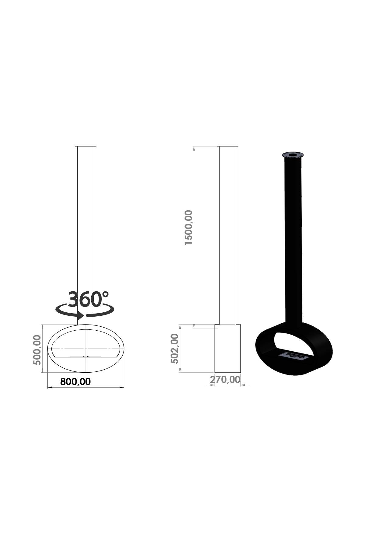Korflame Fuoco Bacasız Şömine