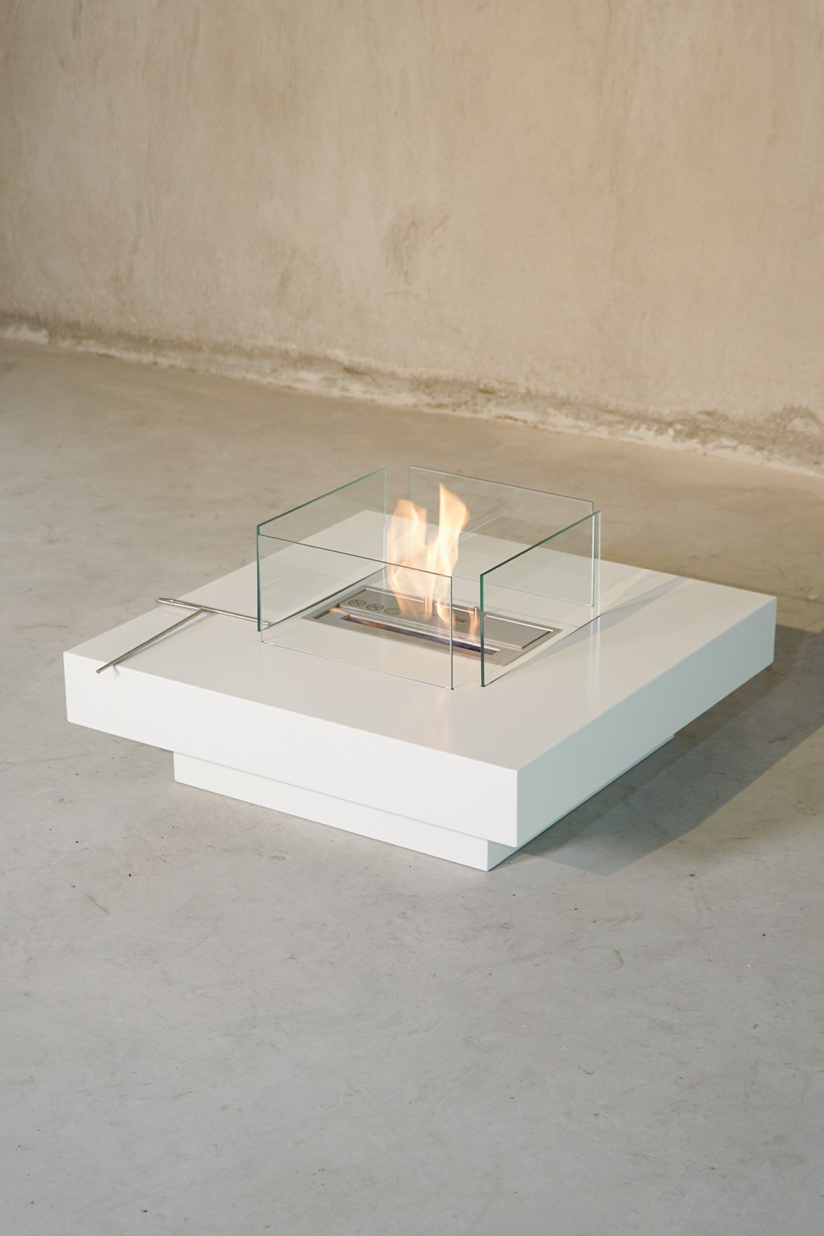 Korflame Petto Beyaz Bacasız Şömine