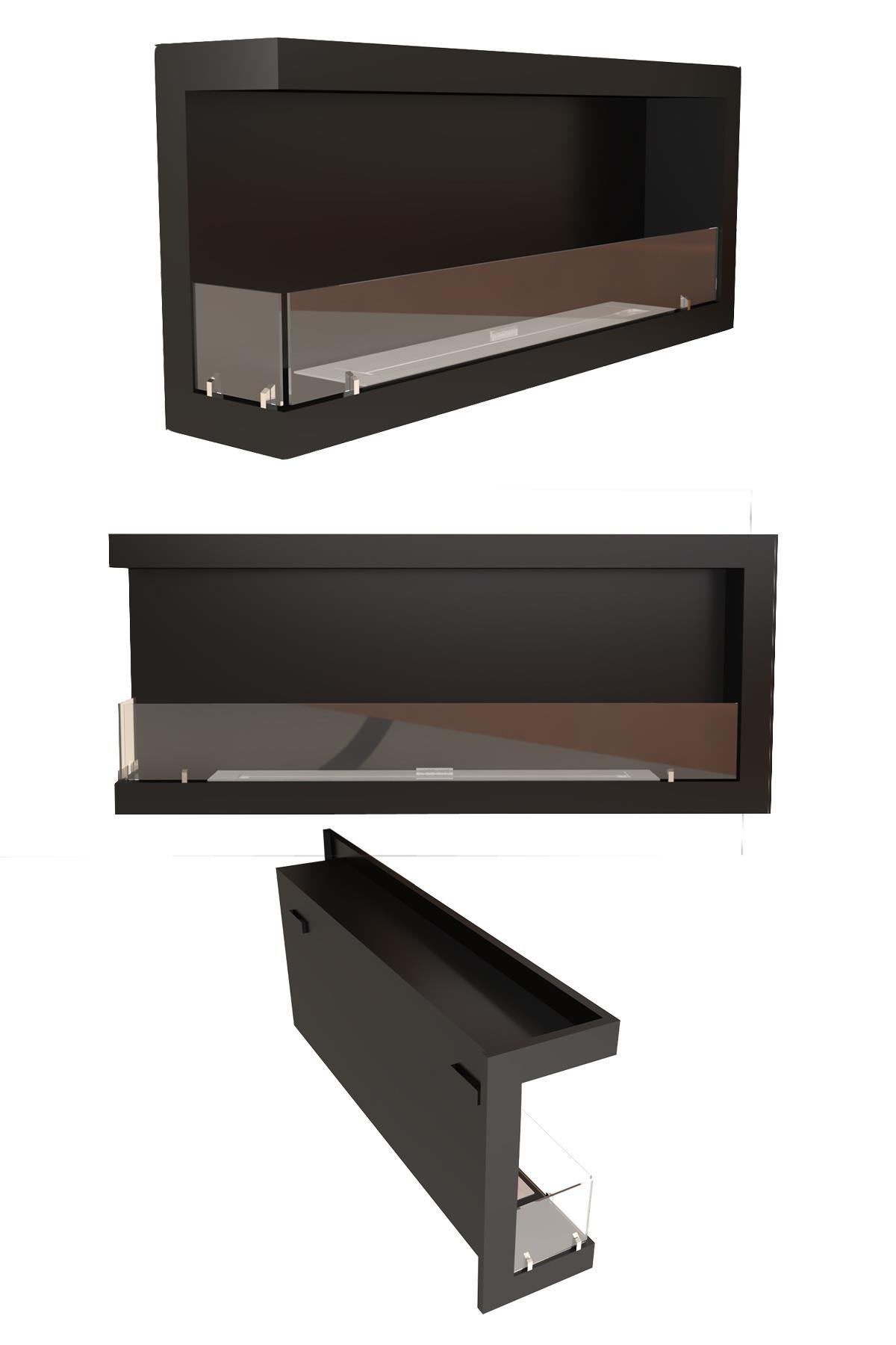 Korflame Sol Açık 130 Cm Bioetanol Şömine