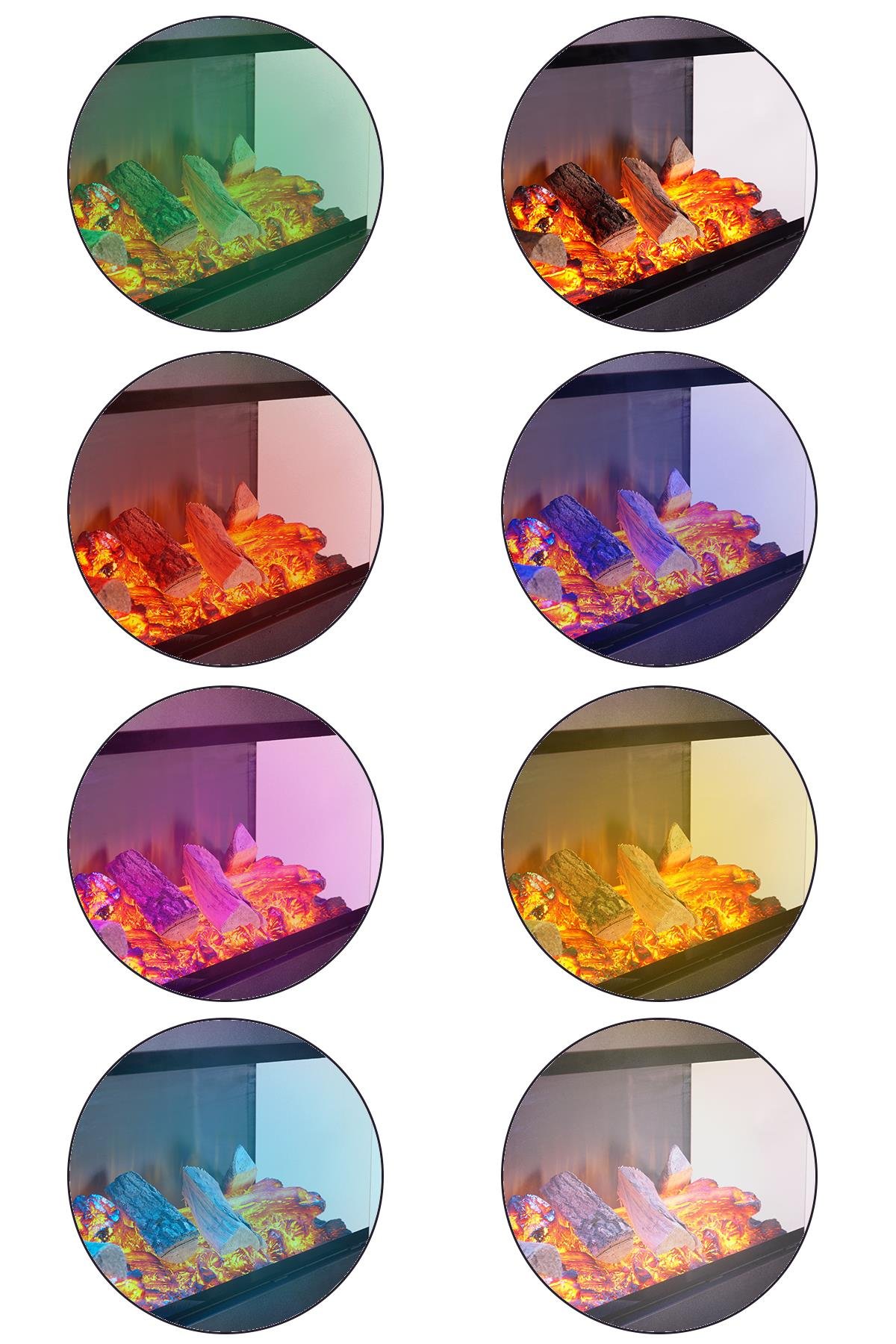 Korvista - 130 cm Üç Açık Şömine