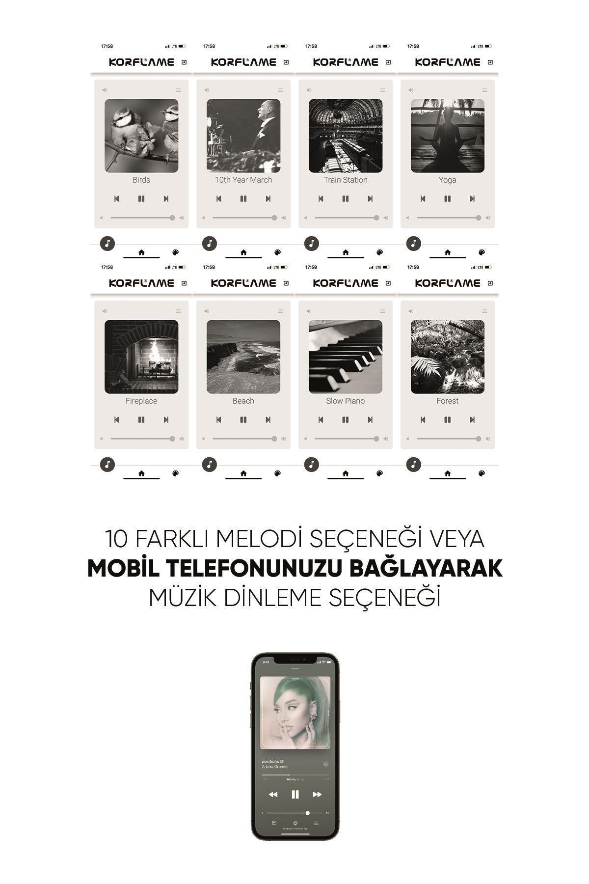 Korvista - 160 cm Üç Açık Şömine