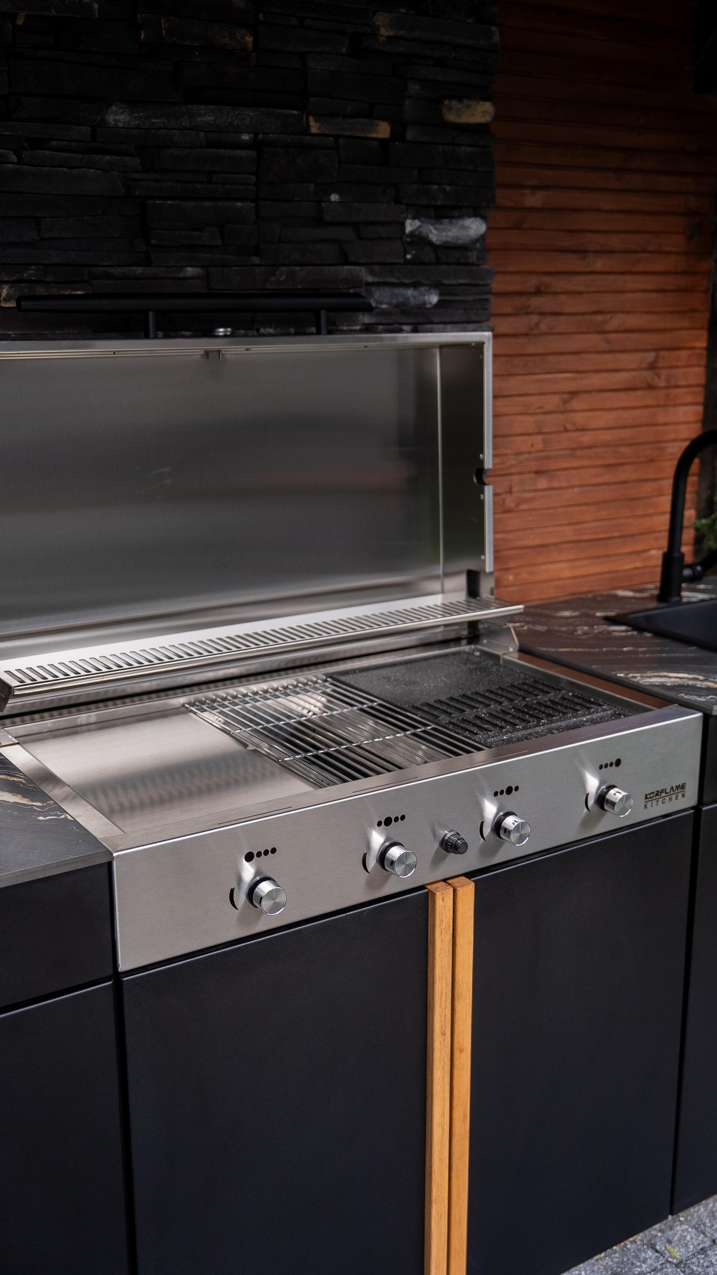 Pure Cooker - 4 Burner Gas Grill with Cabinet