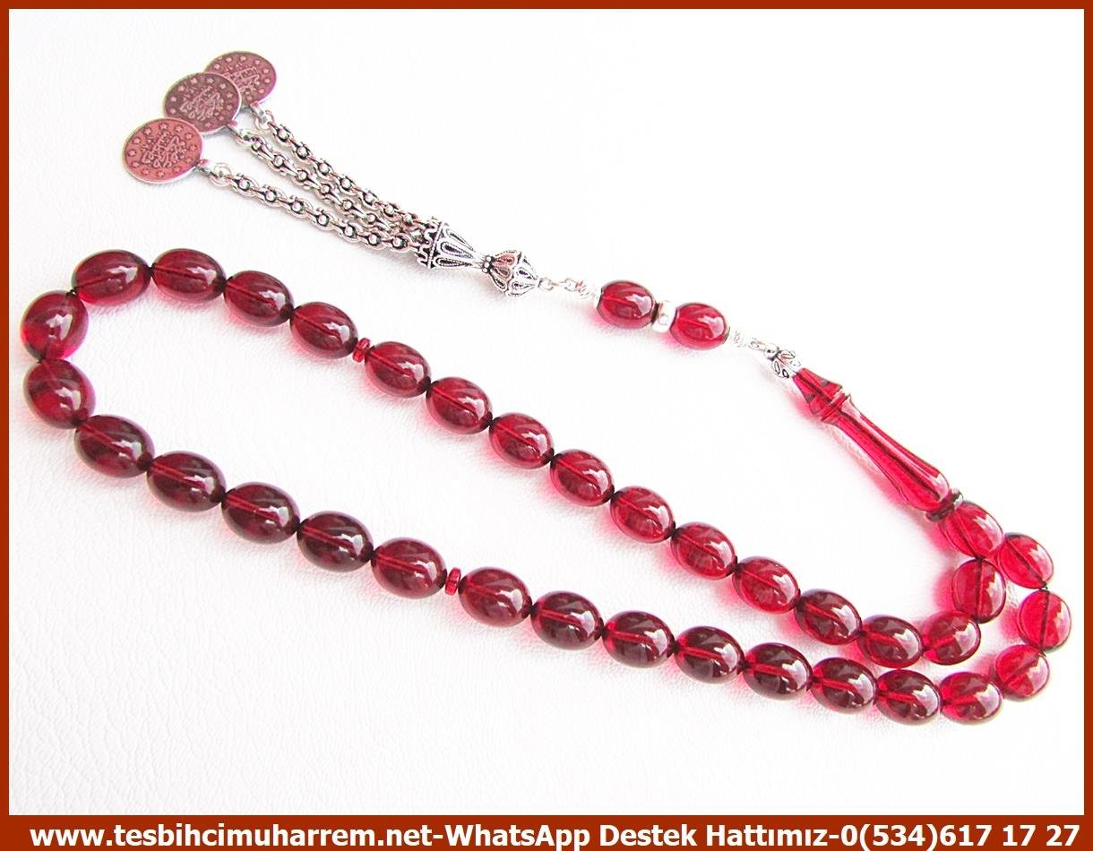 Ateş Kırmızı Ton TesbihlerTM13802 Muharrem Karaoğlu Usta Dizayn Tespih | Ateş Kehribar,Kan Kırmızısı Renk, Gümüş Püskül, Beyzi Kesim, “Yenimahaleli Ergün” Tesbih Tespih Ateş Kehribar l Saydam Kırmızı Gümüş Püskül Yenimahalleli Ergün Tesbih 