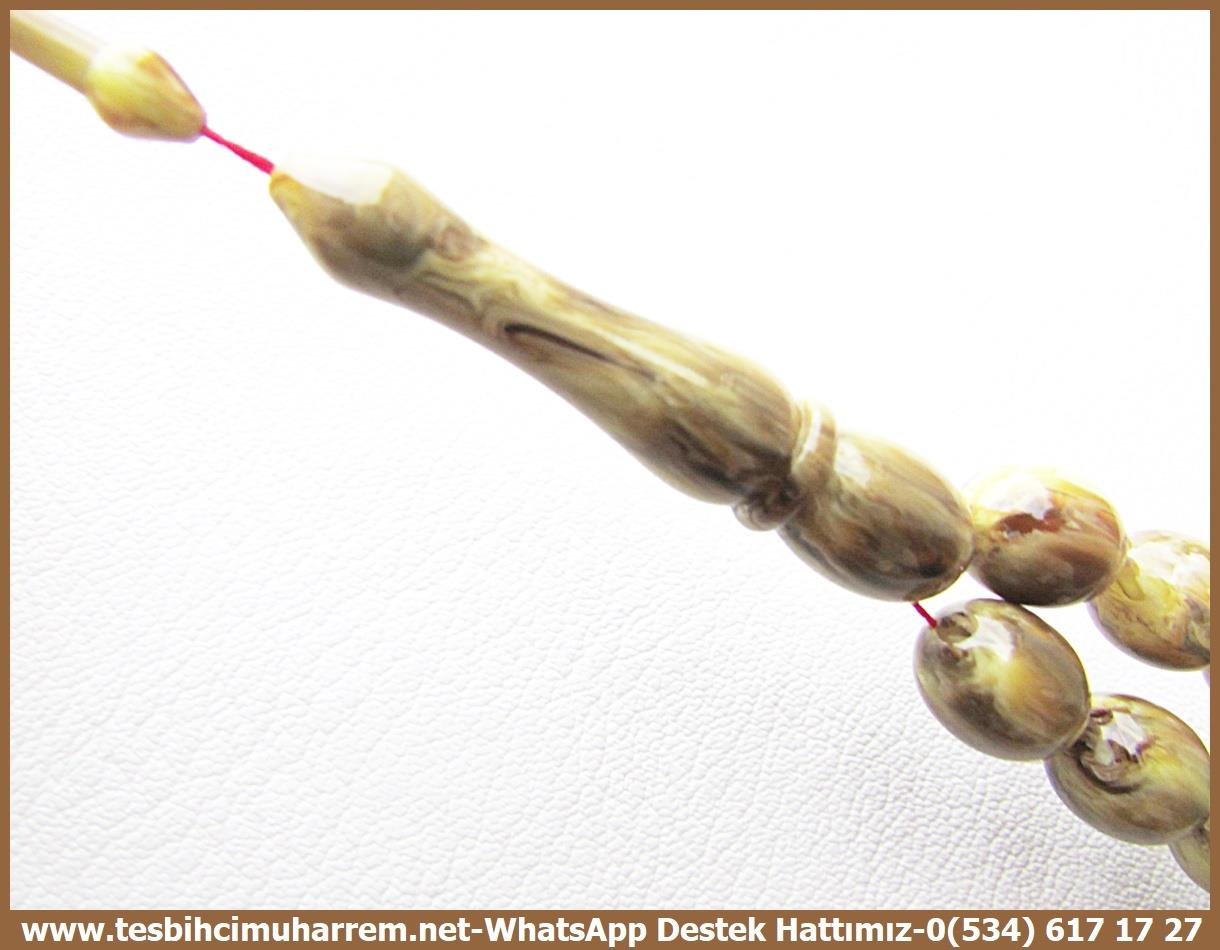 Katalin Ve Bağa TesbihlerTM13697 Mutlu Kaan Erbay Usta Tornası Tespih | Altın İmzalı, Katalin, Premium İşçilik, Beyzi Kesim, Haki Yeşil, 