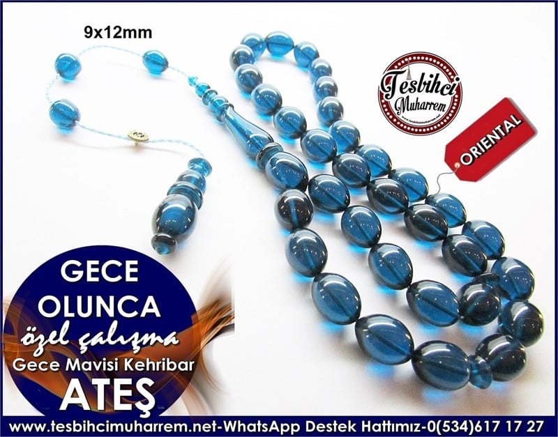  Özel Çalışma Gece Mavisi Ateş Kehribar Tesbih Gece Olunca 