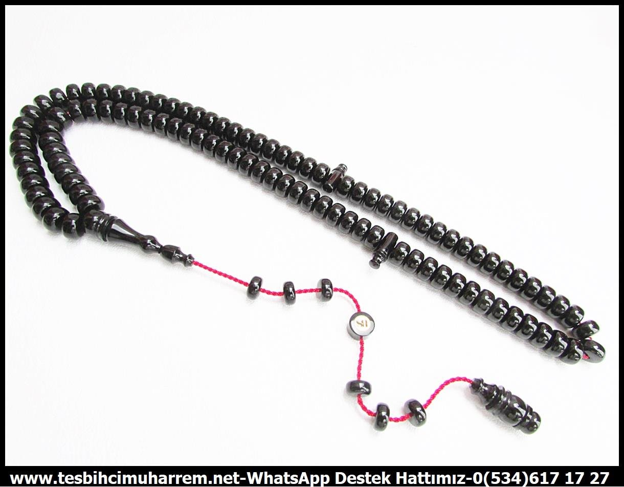 99luk Dua Ve Namaz TesbihatlarıTM13822 Seyyit Babaeski Usta İşçiliği ile Hazırlanan “Berekallah” Tesbih | 99'luk Ateş Kehribar, Kırmızı Renk, Küre Model, Gümüş Püskül TesbihTespih 99'luk Sıkma Kehribar l  Jaguar Siyah Mısır Kesim Hamd Dua Tesbihatı 