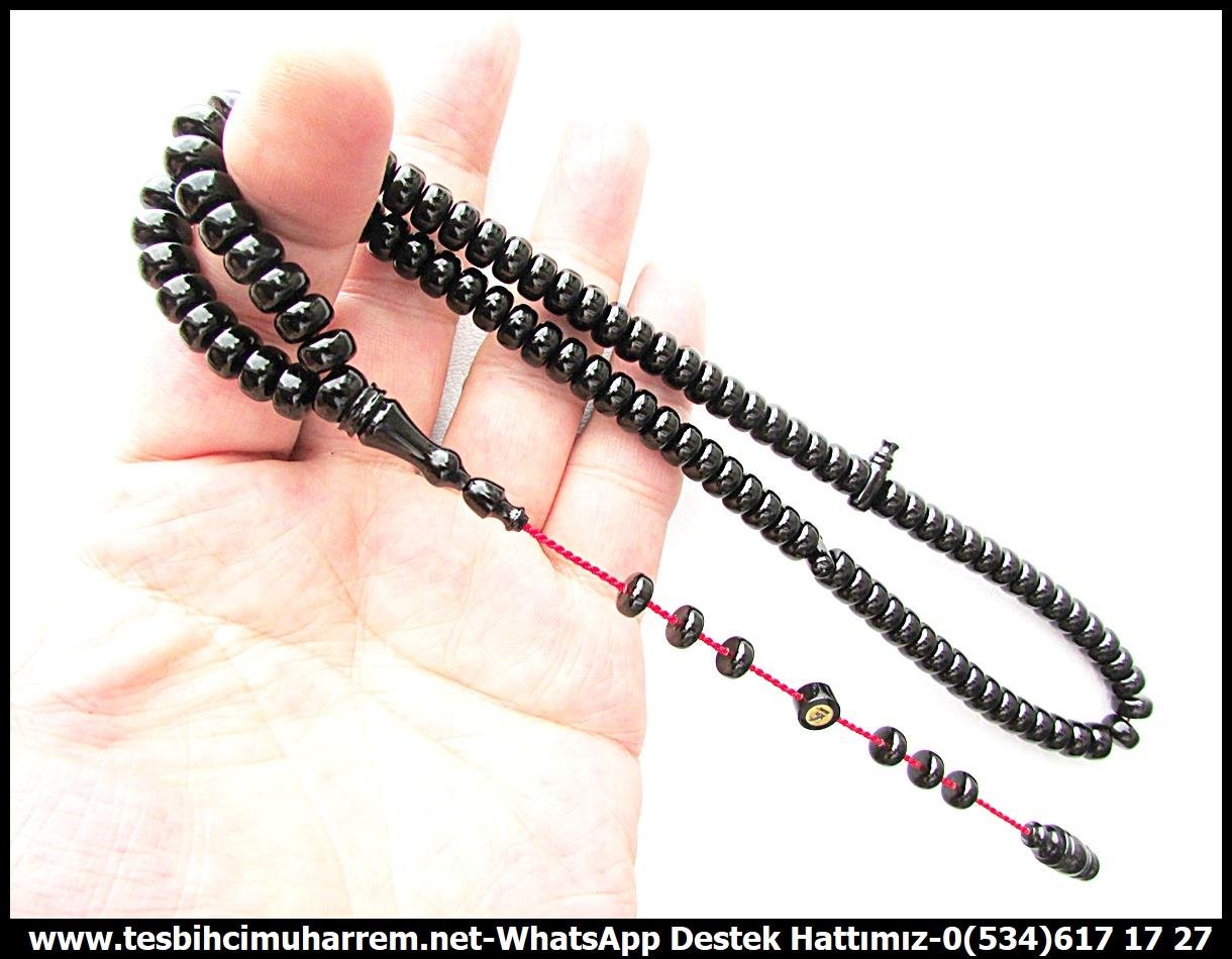99luk Dua Ve Namaz TesbihatlarıTM13822 Seyyit Babaeski Usta İşçiliği ile Hazırlanan “Berekallah” Tesbih | 99'luk Ateş Kehribar, Kırmızı Renk, Küre Model, Gümüş Püskül TesbihTespih 99'luk Sıkma Kehribar l  Jaguar Siyah Mısır Kesim Hamd Dua Tesbihatı 