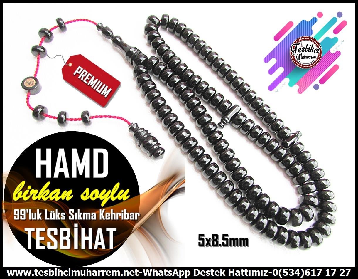 99luk Dua Ve Namaz TesbihatlarıTM13822 Seyyit Babaeski Usta İşçiliği ile Hazırlanan “Berekallah” Tesbih | 99'luk Ateş Kehribar, Kırmızı Renk, Küre Model, Gümüş Püskül TesbihTespih 99'luk Sıkma Kehribar l  Jaguar Siyah Mısır Kesim Hamd Dua Tesbihatı 
