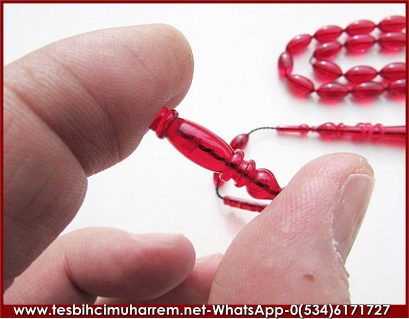 ATEŞ KEHRİBAR TESBİH 6,5*12 mm ALTIN VARAKLI İSMİNİZE ÖZEL