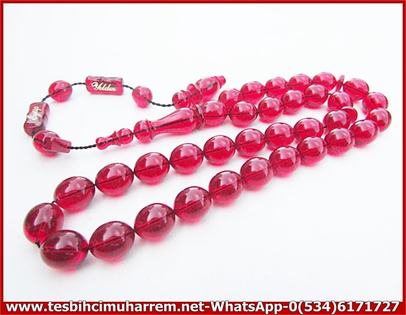 ATEŞ KEHRİBAR TESBİH 9*11 mm İSMİNİZE ÖZEL AİLE İŞİ