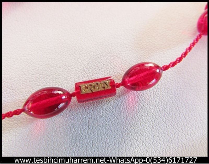 ATEŞ KEHRİBAR TESBİH 7x11 mm  İMAMEDE İSMİNİZE ÖZEL ,ÖZEL İŞÇİLİKLİ