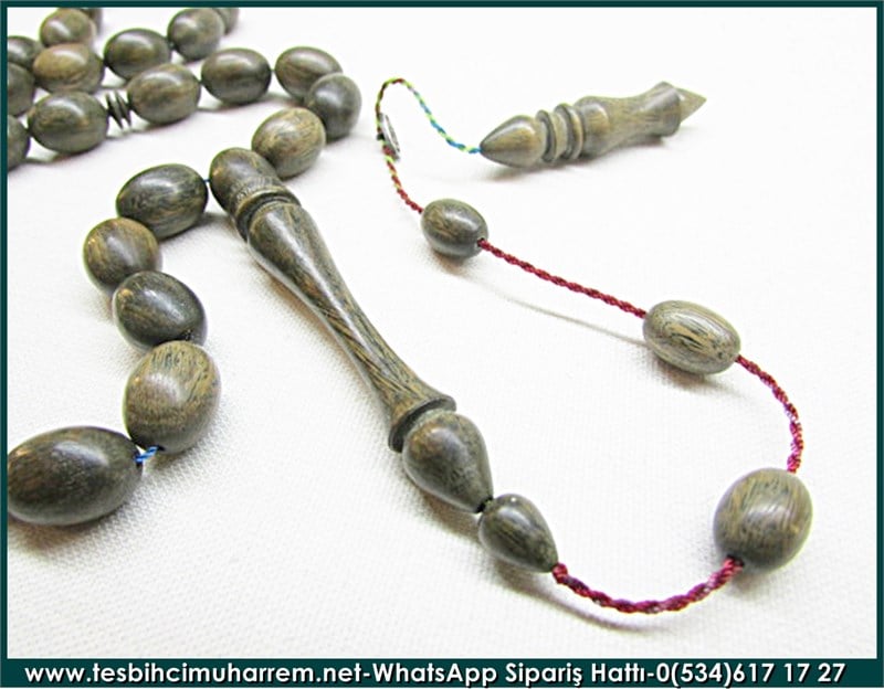 Özel İşçilikli Pelesenk Tesbih 9*12 mm Kesik Çayır