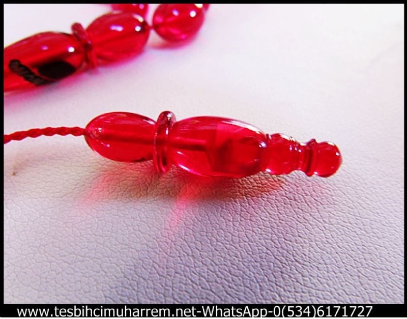 ATEŞ KEHRİBAR TESBİH 7x11 mm  İMAMEDE İSMİNİZE ÖZEL ,ÖZEL İŞÇİLİKLİ