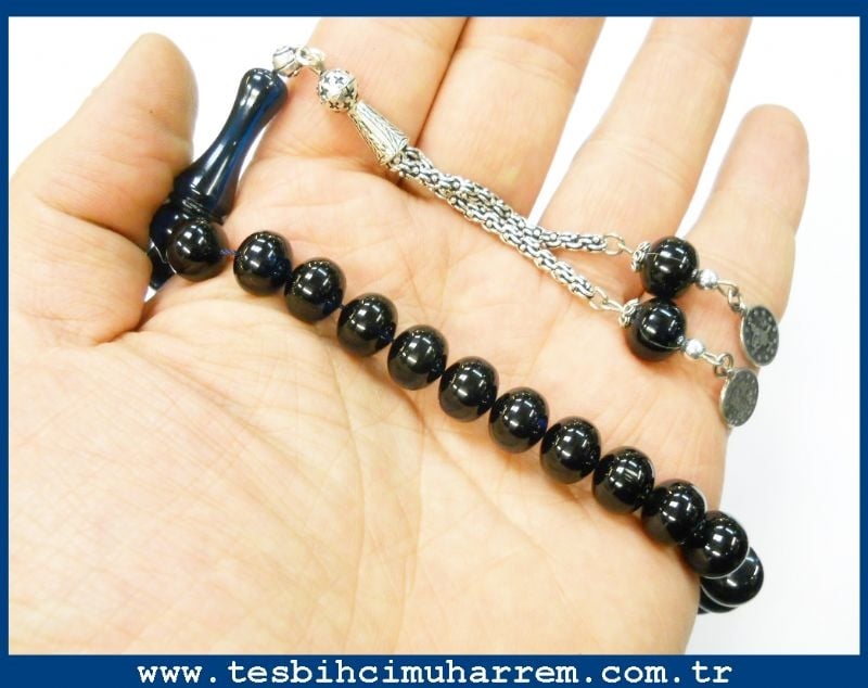 9X10 mm BİLEKLİK PETROL MAVİSİ ATEŞ-İ KEHRİBAR TESBİH