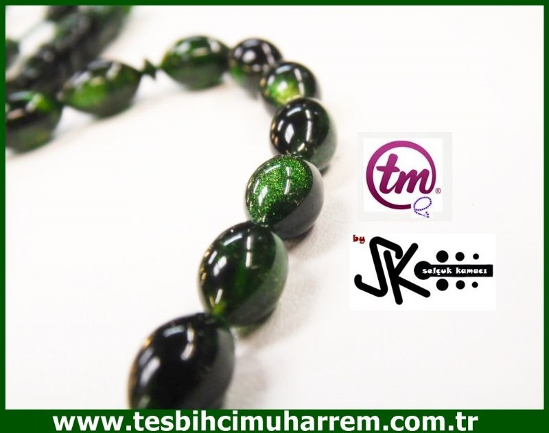 SIKMA KEHRİBAR TESBİH 7x10 mm YILDIZ SIRLI NAKŞIDİL