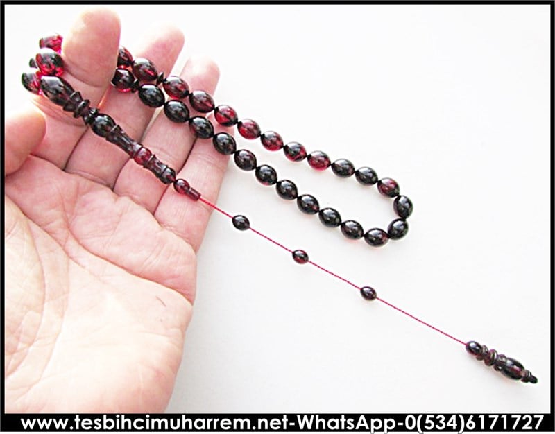 SIKMA KEHRİBAR TESBİH 9,5*12,5 mm  A KUZUM