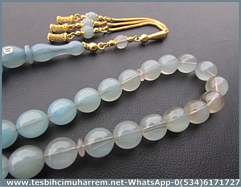 SIKMA KEHRİBAR TESBİH 8*8 mm BUZ GÖLÜ